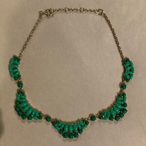 J Crew Green Statement Necklace